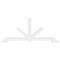 Ekena Millwork Vanguard Architectural Grade PVC Gable Bracket, 84"W x 35"H x 4"D x 4"F, 10/12 Pitch GBP084X35X0404VAN00 - alternate 2
